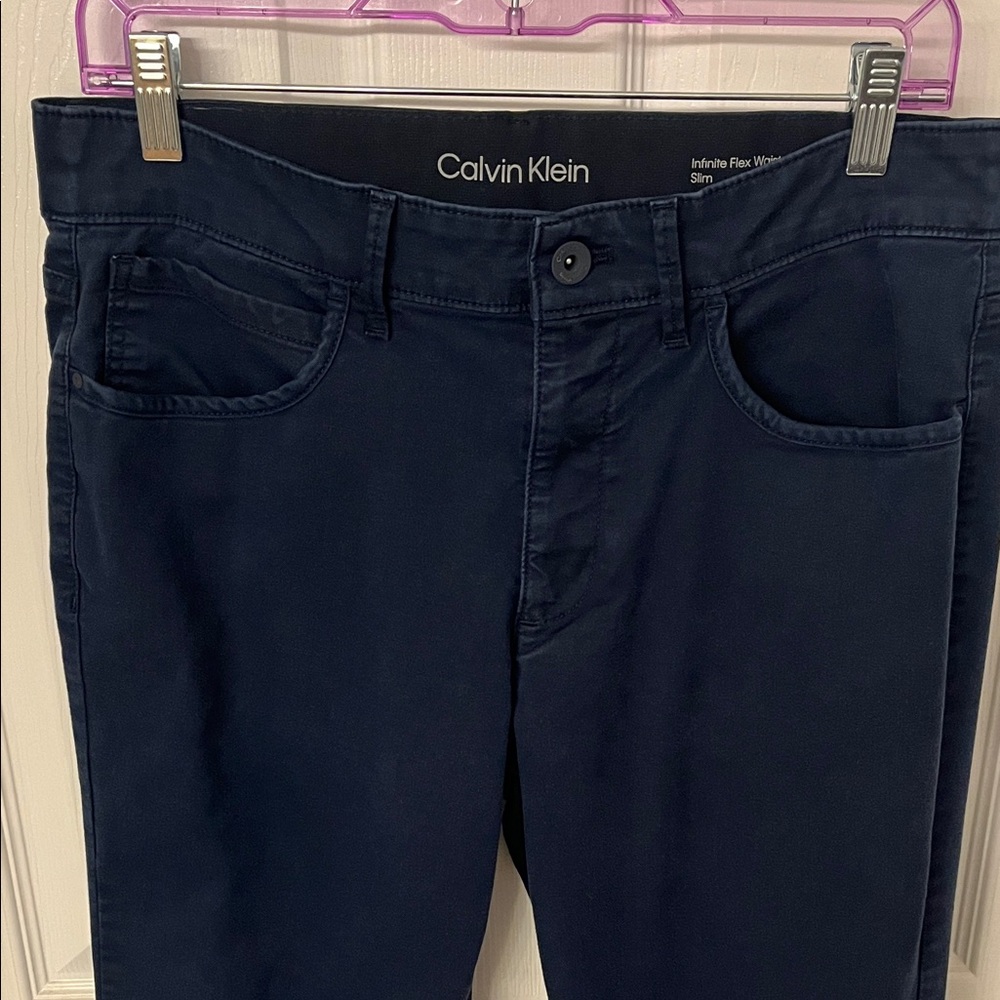 Calvin Klein Navy Blue 5 Pocket Pants, 32x30